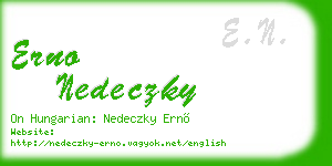 erno nedeczky business card